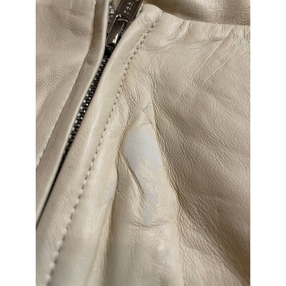 Lovers and Friends Khat Leather Mini Skirt in Ivory Small new womens - Picture 7 of 9